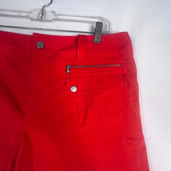 Lauren Ralph Lauren Active Bold Red Zip Pockets Casual Summer Shorts Size 10 - Picture 4 of 8